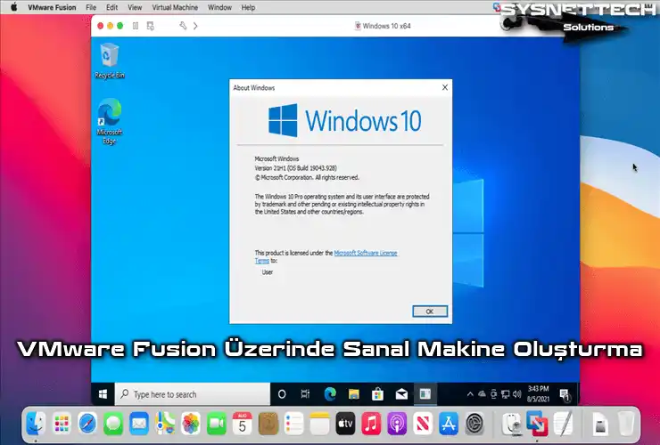 Mac & macOS’ta VMware Fusion Üzerinde Sanal Makine Oluşturma