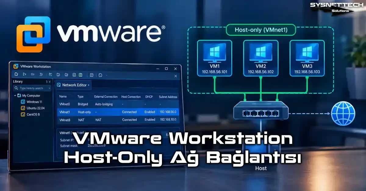 VMware Workstation Host-Only Ağ Bağlantısı ve VMnet1 ile İzole Ağ