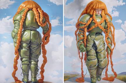 KI-Kunst: Holly Herndon & Mat Dryhurst: Embedding Study 1 & 2 (aus der Serie Xhairymutantx) ++++++++++<br /> Siehe PDF auf Server
