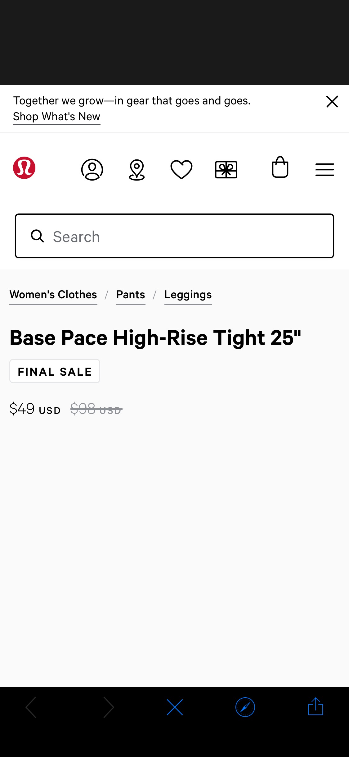 Base Pace High-Rise Tight 25" | Women's Leggings/Tights | lululemon