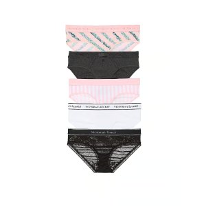 Victoria's Secret5-Pack Logo Cotton Hiphugger Panties