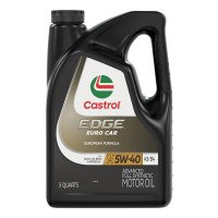 Castrol EDGE Euro 5W-40 A3/B4 Advanced Full Synthetic Motor Oil, 5 Quarts