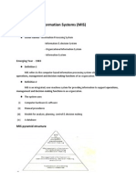 Unit I Management Information Systems (MIS) : Other Names