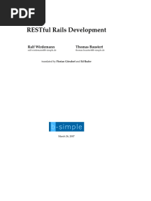 Restful Rails Development: Ralf Wirdemann Thomas Baustert