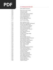 Accounting Transaction Code