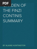 Garden of The Finzi Continis Summary