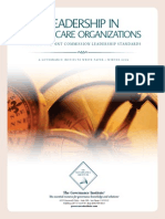 Leadership in Health Care Organizations PDF