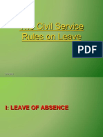 The Civil Service Rules On Leave