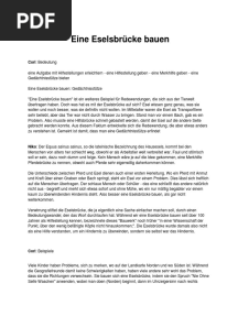 Eine Eselsbrücke Bauen