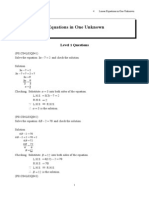 Chapter 4 - Linear Equations in One Unknown