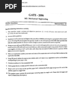 GATE ME Solved Question Paper 2006