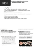Pathophysiology CH 01 Introduction, Cell Injury, Adaptaion, Death