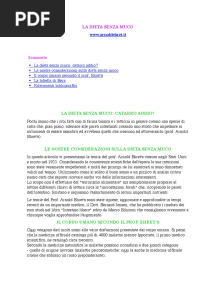 Tabelle "Dieta Senza Muco Arnold Ehret