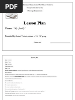 Lesson Plan: Theme:"My Family"