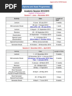 Academic Sessions 2014-2015 Uitm