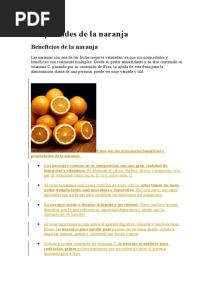 Propiedades de La Naranja