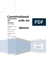 Constitutional Safeguards On Judicial Independence: Submitted By: Group 1