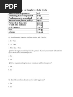 Questionnaire On Employee Life Cycle