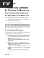 Balanced Scorecard For Partnerships (Sample Included)