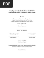 Topology Investigation For Front End DC-DC Power Conversion For Distributed Power System