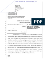 Melendres # 1569 - Arpaio Et Al Joinder in Sands Motion For SJ