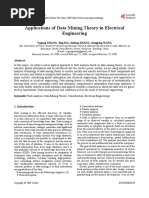 Applications of Data Mining Theory in Electrical