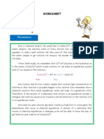 Student's Worksheet For Inquiry Lab - Equilibrium