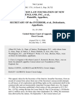 Conservation Law Foundation of New England, Inc. v. Secretary of The Interior, 790 F.2d 965, 1st Cir. (1986)