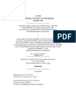 Rizona Ourt of Ppeals: Plaintiffs/Appellants/Cross-Appellees, V