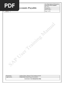 Sap AP User Training Tutorial