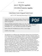 Maurice E. Travis v. United States, 247 F.2d 130, 10th Cir. (1957)