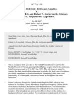 John M. Ferenc v. Richard L. Dugger, and Robert A. Butterworth, Attorney General, Respondents, 867 F.2d 1301, 11th Cir. (1989)