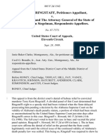 Terry Kent Ringstaff v. Dale Howard and The Attorney General of The State of Alabama, Don Siegelman, 885 F.2d 1542, 11th Cir. (1989)