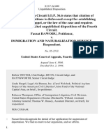 Faosat Dawodu v. Immigration and Naturalization Service, 813 F.2d 400, 4th Cir. (1986)