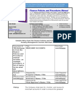 Bizmanualz Finance Policies and Procedures Sample