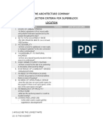 Site Selection Criteria For Superblock