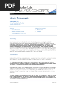 Intraday Time Analysis FINAL