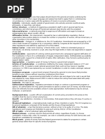 AP American Government Glossary