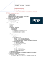 2017 BAR Tax Law Review Syllabus