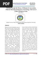 Flicking Through The History of Ethiopia For Associating With The Theoretical Perspectives of Sociology: The Case of Politico-Religious Scdene