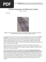 Thermal Expansion of Solids and Liquids