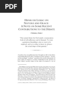 Nicholas Healy - HENRI DE LUBAC ON NATURE AND GRACE: A NOTE ON SOME RECENT CONTRIBUTIONS TO THE DEBATE