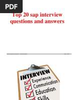 Top 20 Sap Interview Questions and Answers