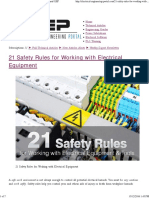 21 Safety Rules For Electrical Installation