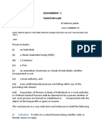 Assignment Taxation Law