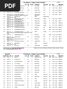 Course Schedule Current