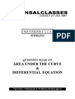 Differential Equation and Area Under Curve WA