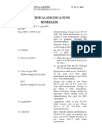 Technical Specifications Sewer Line: I. Manufacturing of R.C.C. Pipe NP2