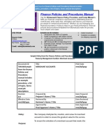 Bizmanualz Finance Policies and Procedures Sample