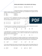 Work Power Energy JEE Test